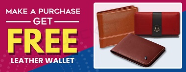 Free Leather Wallet on Purchase