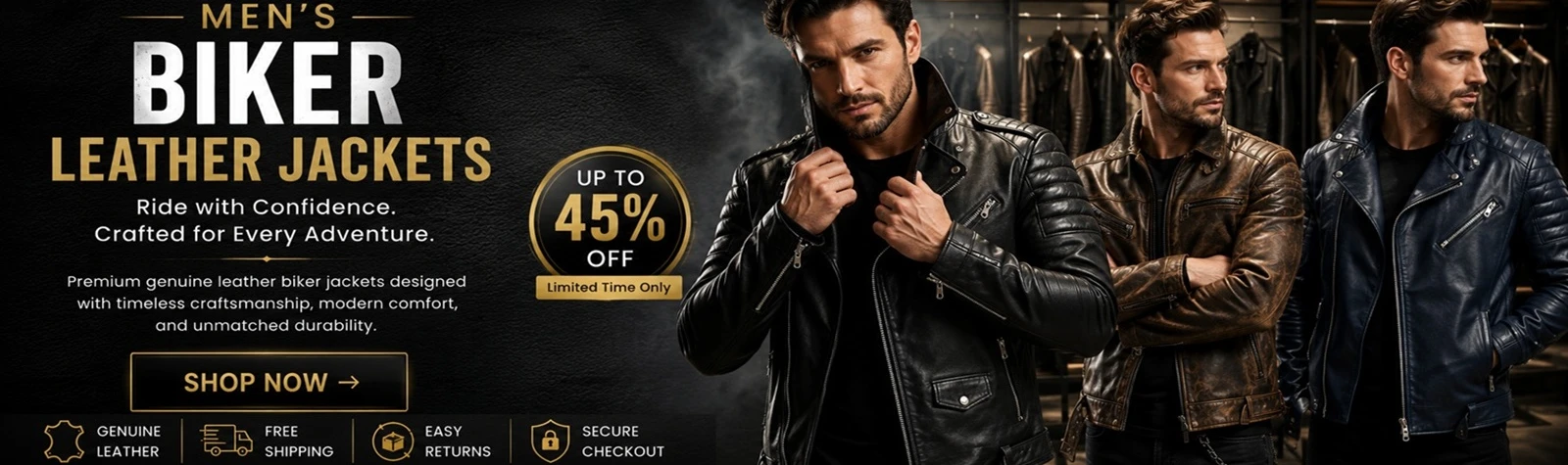 Men's Biker Leather Jackets - Mjacket.com