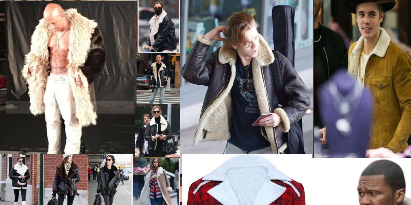 Look Hot This Winter with Celebrity Style Shearling Jackets for men and women