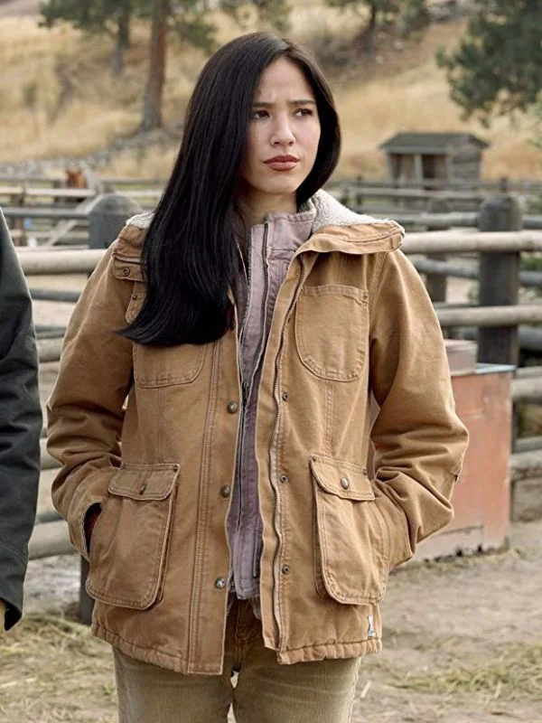 Kelsey Asbille Yellowstone Monica Dutton Brown Jacket