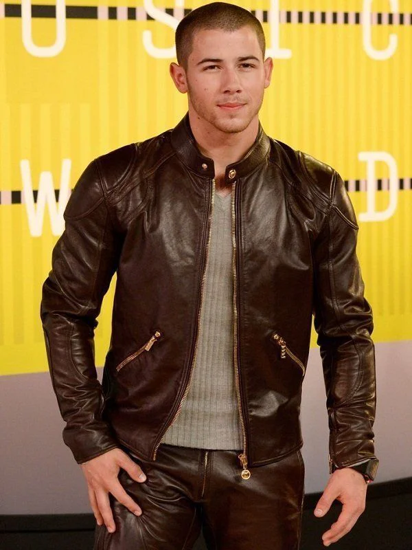 MTV Music Awards Event Nick Jonas Brown Jacket