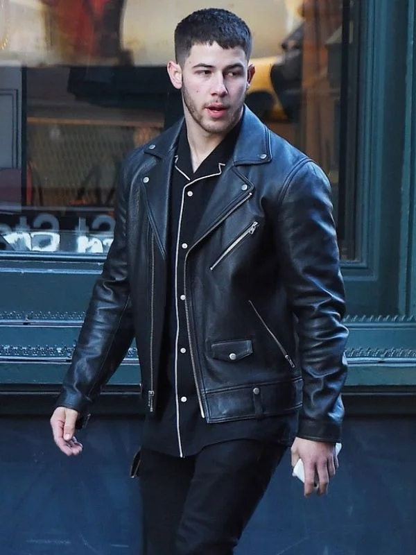 Nick Jonas NYC Black Leather Jacket