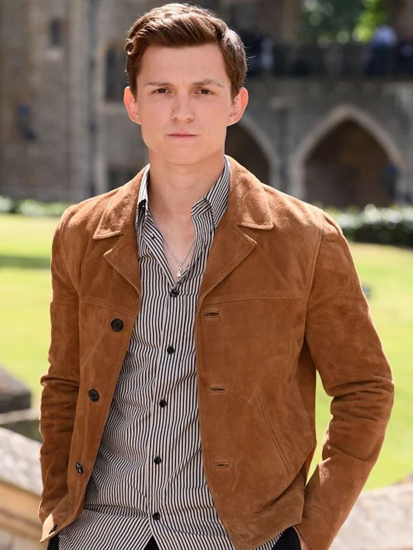 Actor Thomas Stanley Holland Suede Leather Jacket