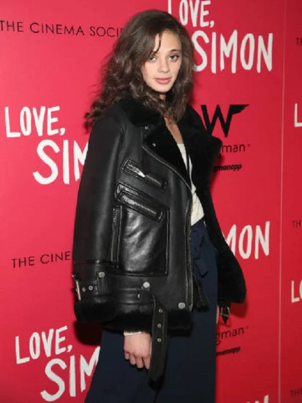 Jac Summers Love Simon Premiere Shearling Leather Jacket