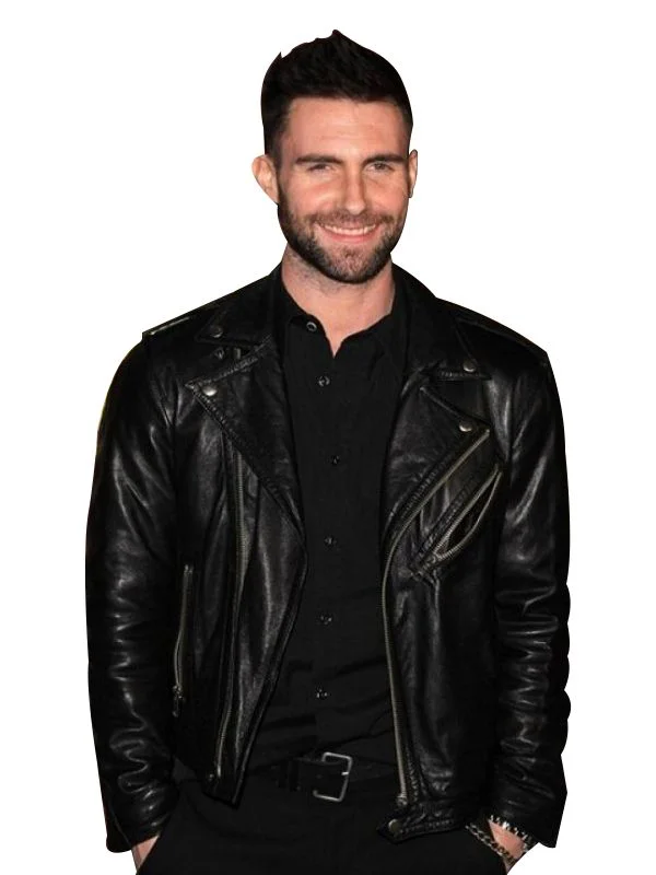 Adam Levine Black Black Leather Jacket 