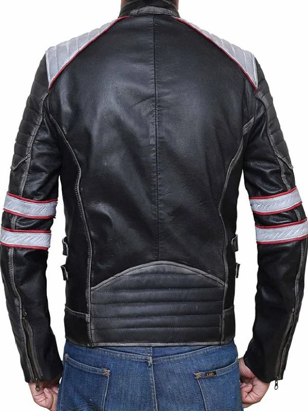 Terrence Black Motorcycle Leather Jacket