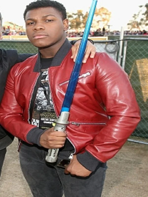 John Boyega Star Wars Finn Red Jacket