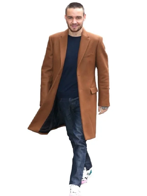 Liam Payne Street Fashion Brown Coat