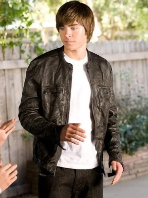 Again Mike Zac Efron Leather Jacket