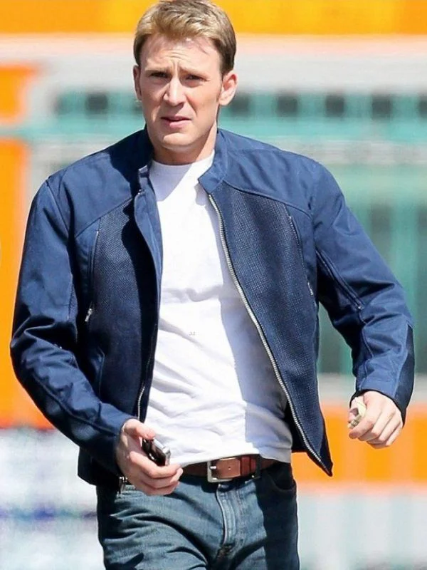 Chris Evans Winter Soldier Blue Jacket