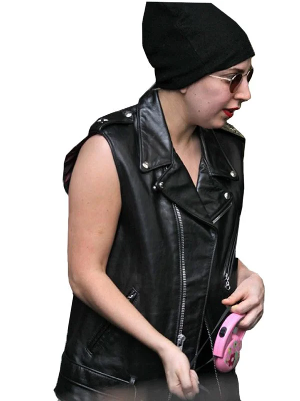 Lady Gaga Leather Vest