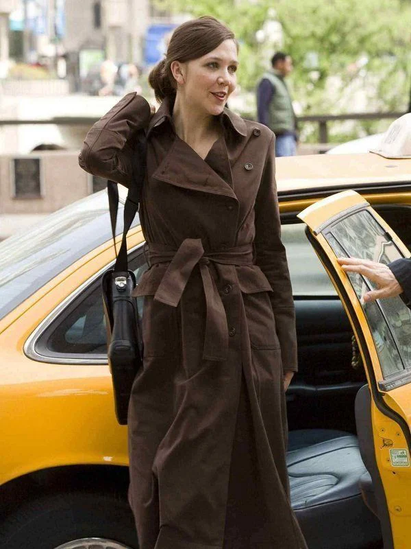 Buy The Dark Knight Maggie Gyllenhaal Trench Coat- Shop Dark Knight Maggie-  