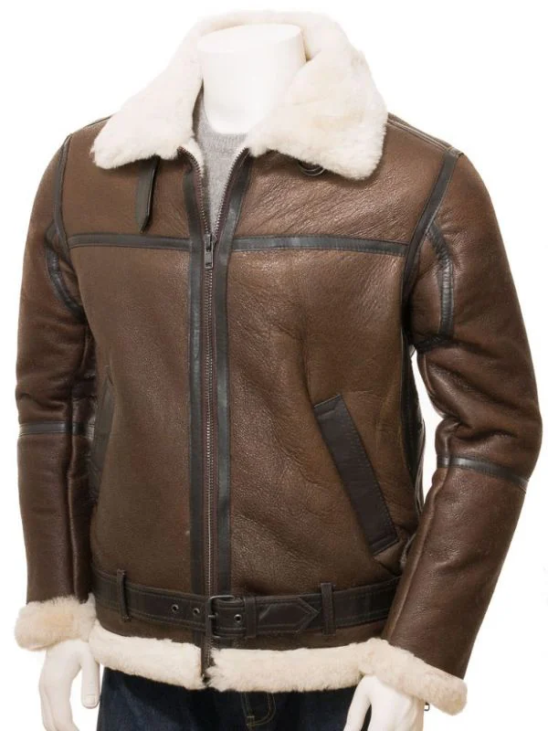 Herbert M. Sobel Band Of Brothers Shearling Leather Jacket