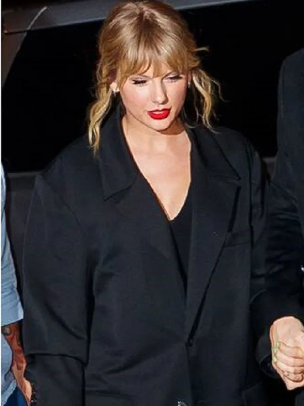 Taylor Swift Black wool Coat 