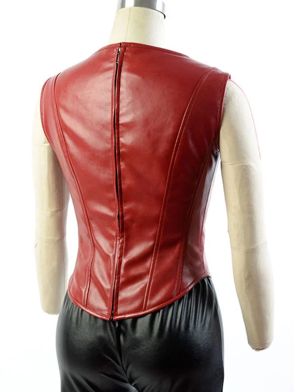 Elizabeth Olsen Captain America Civil War Wanda Maximoff Leather Vest