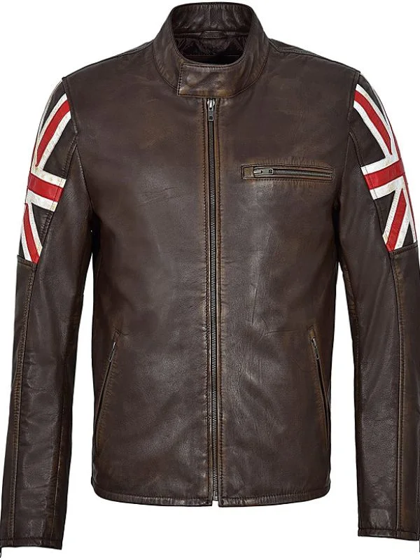 Brown Brando Style Biker Jacket