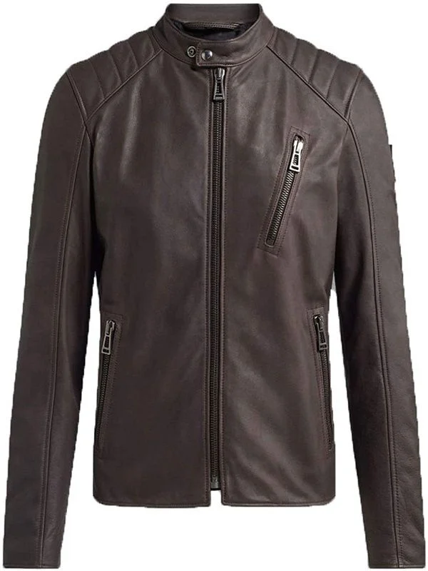 Biker Style Real Sheepskin Leather Jacket