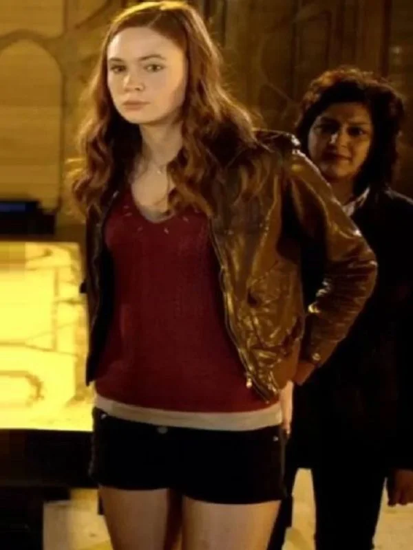 Karen Gillan Dr Who Series Leather Jacket