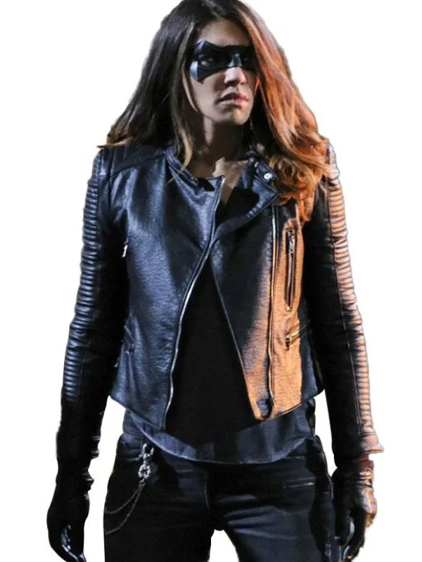 Juliana Harkavy Arrow Black Leather Jacket