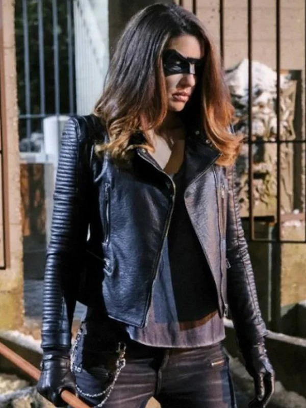 Juliana Harkavy Arrow Black Leather Jacket