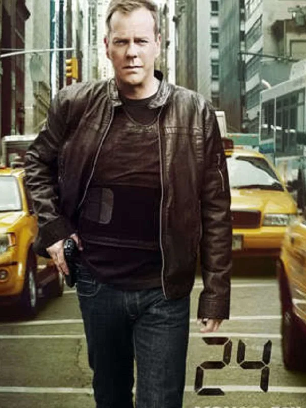 Jack Bauer The 24th Day Brown Leather Jacket