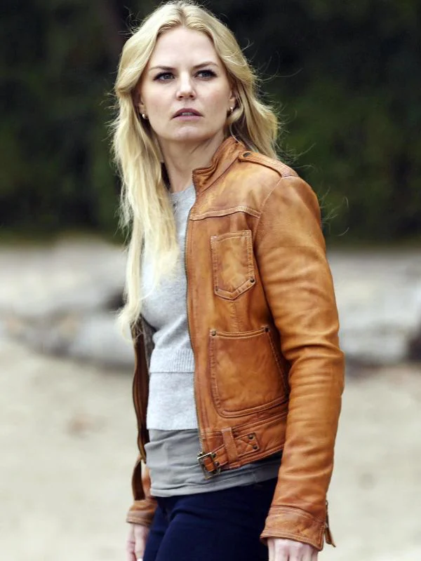Emma Swan Once Upon a Time Tan Leather Jacket