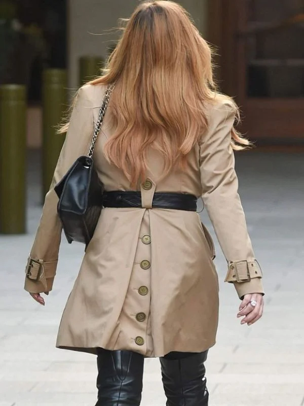 Lindsay Lohan Double Breasted Trench Coat