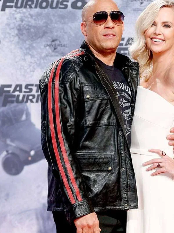 Fast and Furious 9 Premiere Dominic Toretto Red Stripes Jacket