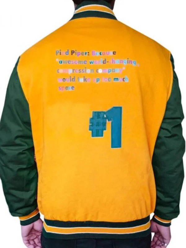 Pied Piper Jacket Donald Jared Dunn Silicon Valley Letterman Jacket for Sale