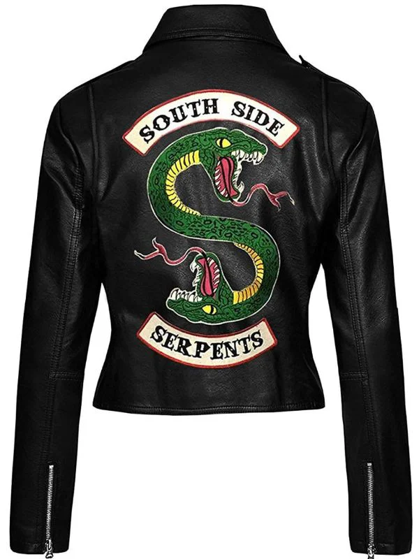 Riverdale Cole Sprouse Jughead Jones Southside Serpents Black Leather Jacket