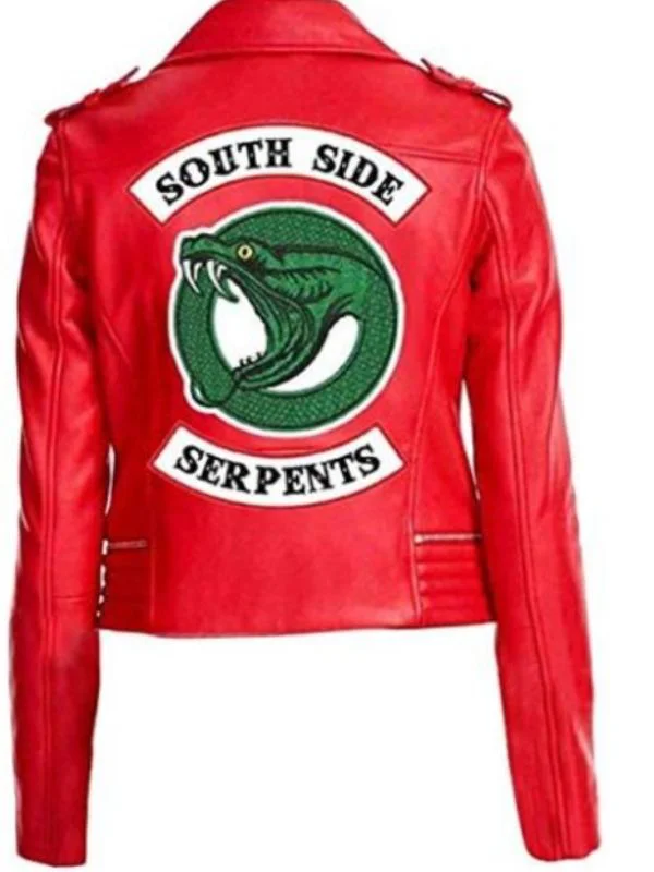Sprouse Jughead Jones Southside Serpents red Leather Jacket