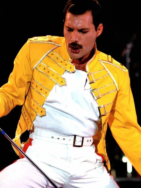Band Concert Queen Rock  Buckle Belt Freddie Mercury Yellow Jacket