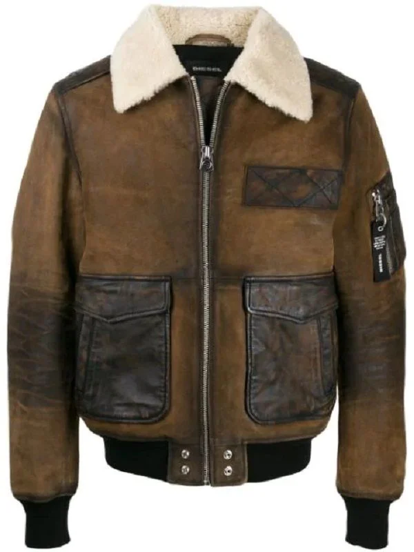 Only The Brave vin diesel Shearling Jacket