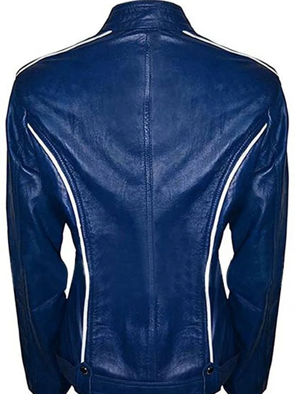  Emma Swan Blue Leather Jacket