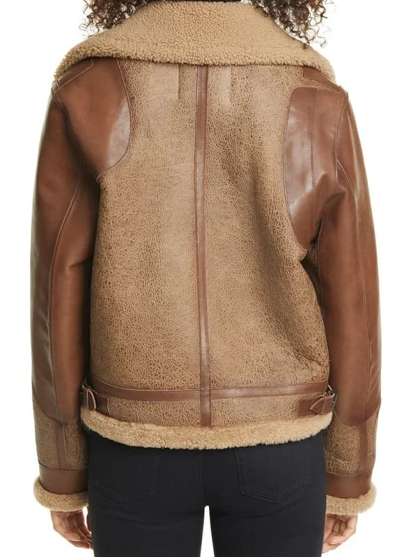 Brown B3 Shearling Jacket-