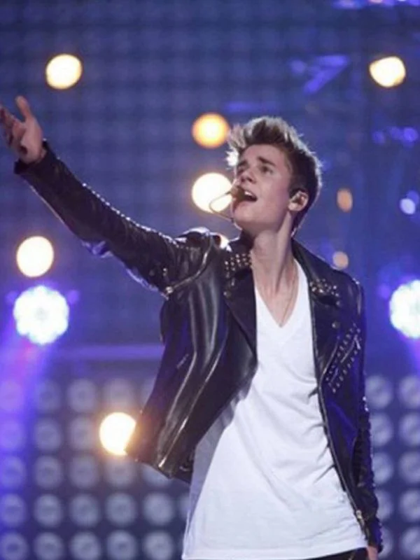 Justin Bieber Studded Leather Jacket