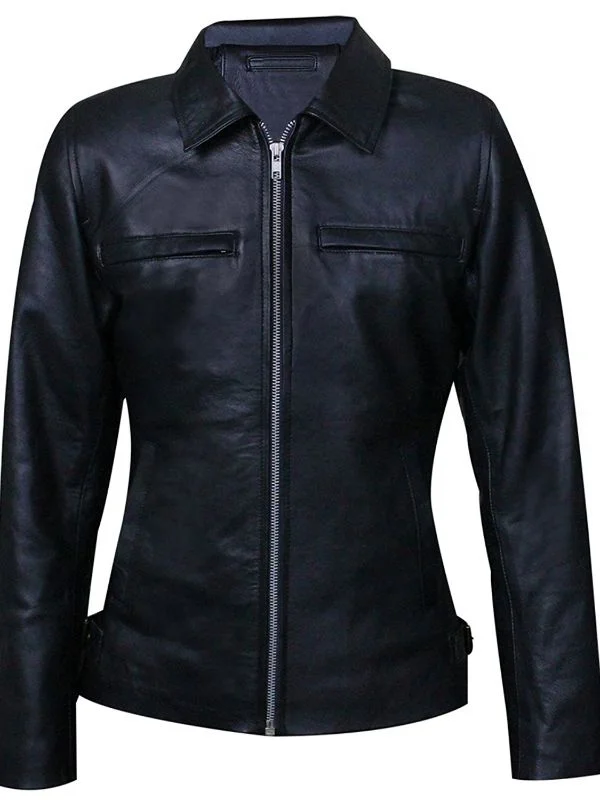 Back Side Printed Alex Turner Conifer Black Leather Jacket