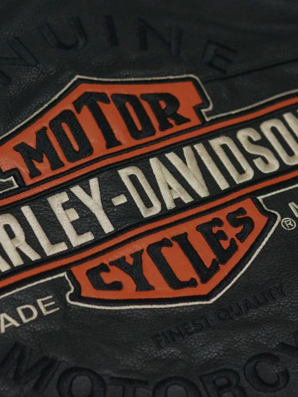 Harley Davidson Men Black Biker Jacket 