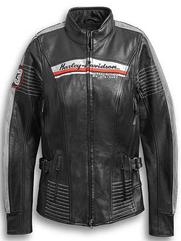 Harley-Davidson Riding Jacket  Women's Adraga Waterproof Leather Riding Jacket 