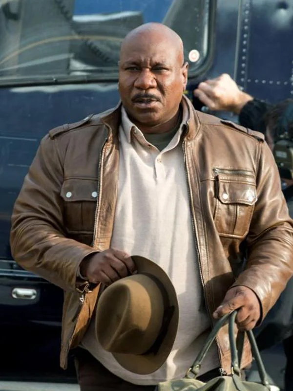 Movie Mission Impossible Ving Rhames Brown Leather Jacket