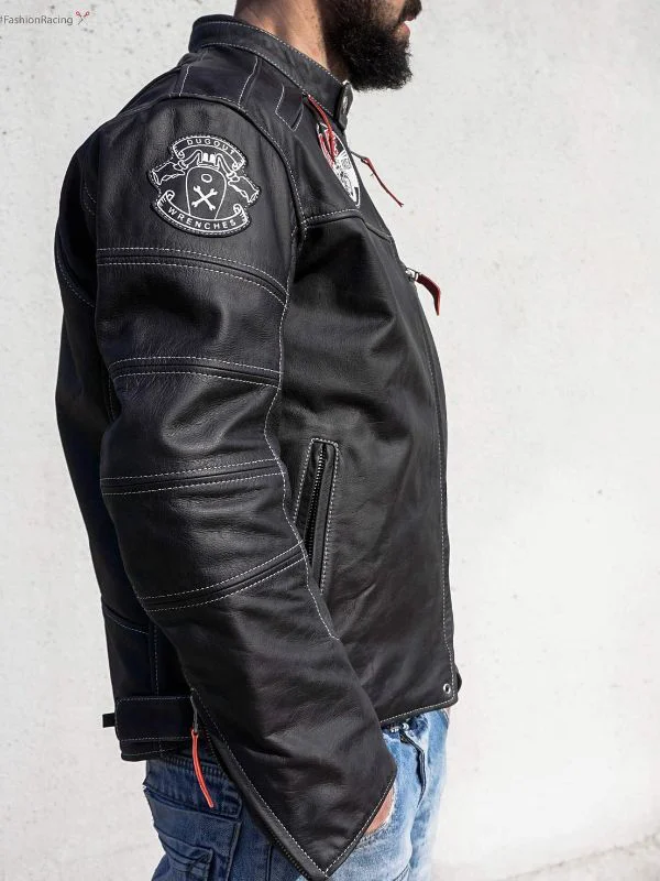 Cafe racer leather jacket , custom men leather jacket, motorcycle leather jacket, biker leather jacket cafe racer, black leather jacket, custom men le