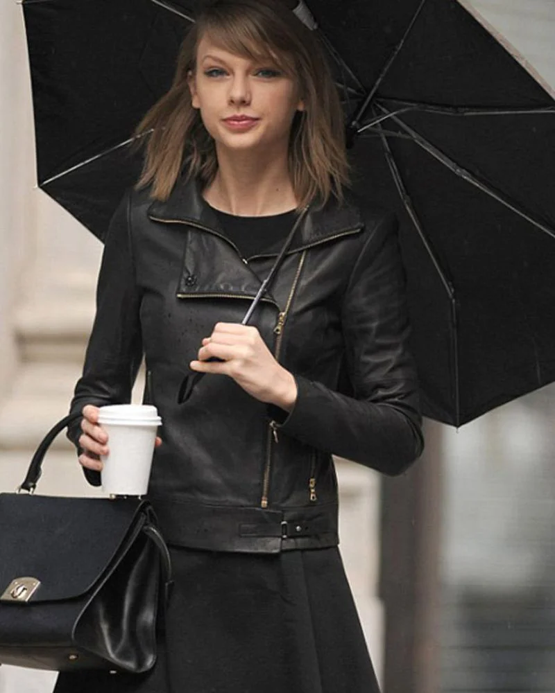Taylor Swift Motorcycle Black Leather Jacket
