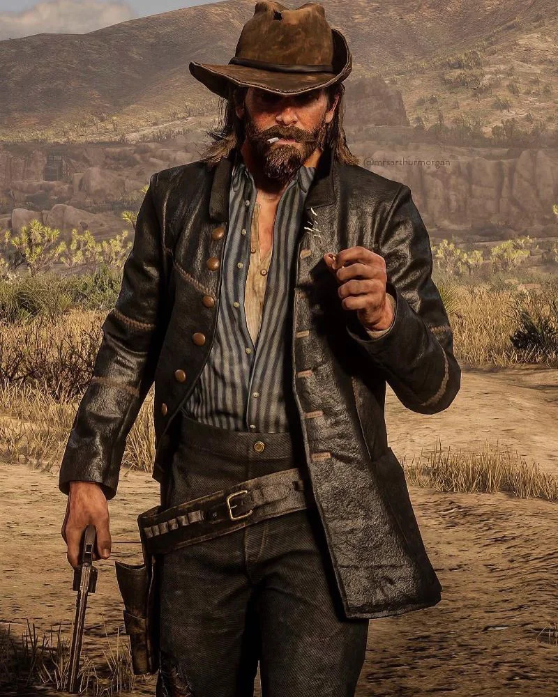 Just Modded On Arthur Red dead fashion Leather Coat