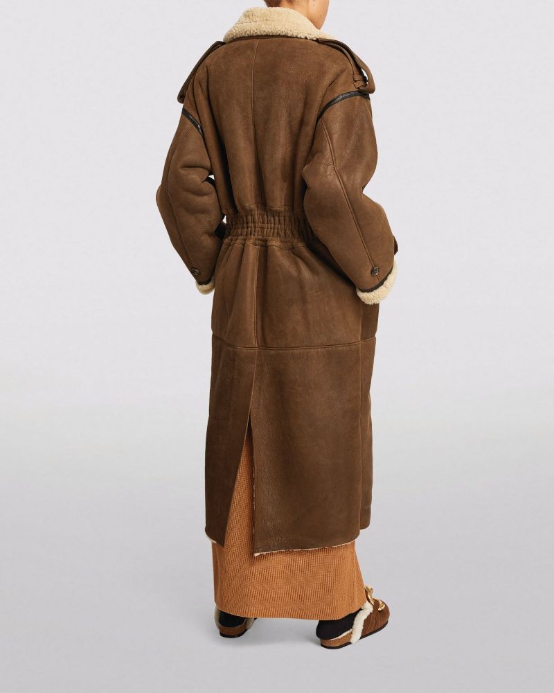 Irina Shayk Sheepskin Leather Jordan Coat