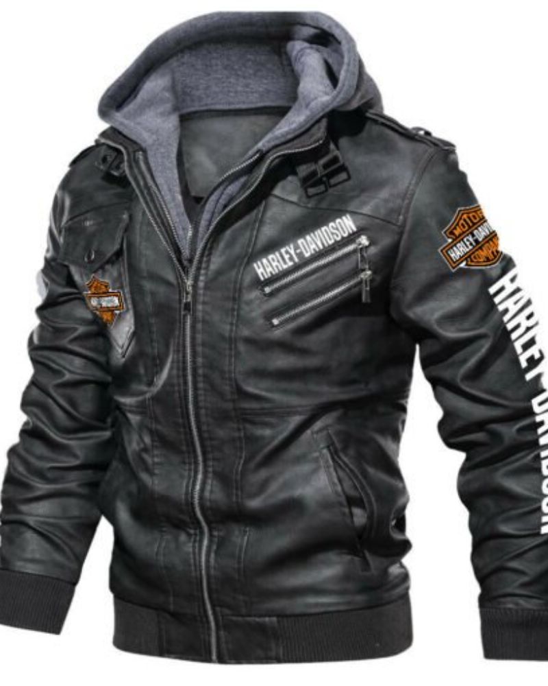 Shop Harley-Davidson Biker Bomber Jacket- Buy Harley-Davidson Motorcycle Black Bomber Jacket-Mjacket.com