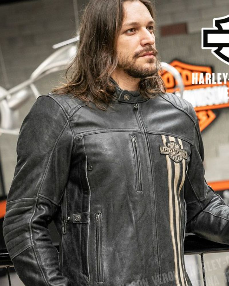 Triple Vent Harley Davidson Motorcycle Jacket