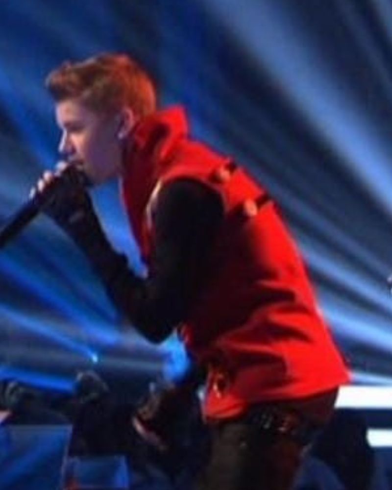 Iconic Justin Baber  red vest