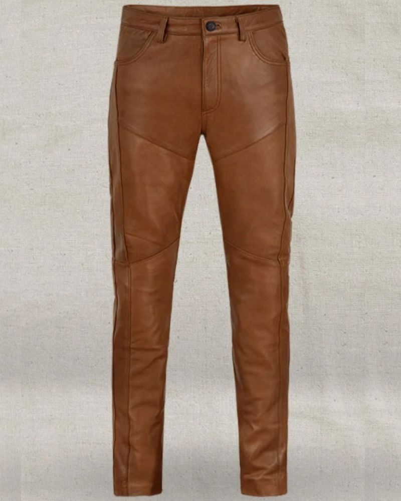 Log Cabin Brown Wax Noach Leather Pant