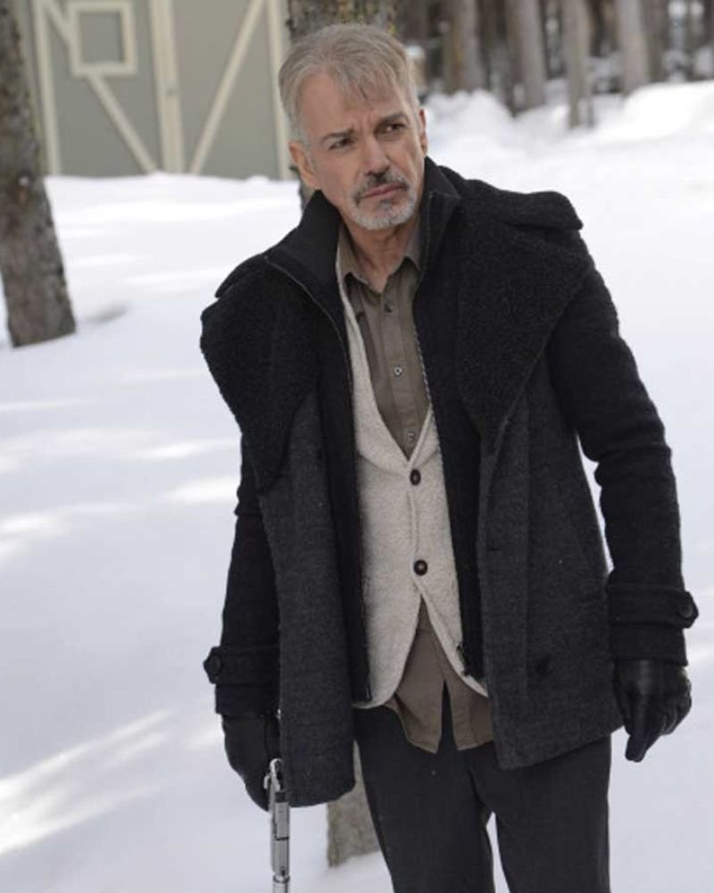 Billy Bob Thornton Fargo Shearling Peacoat