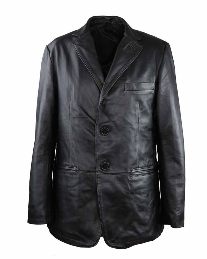 Tom Cruise Black Leather Blazer